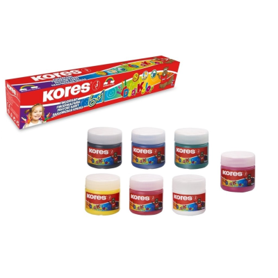 Barvy prstové 6+1 ks Kores Dedi Kolor 30 ml