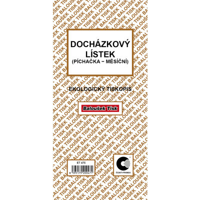 Docházkový list - píchačka (ET 475)