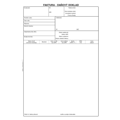 Faktura - daňový doklad A4 (PT 210)
