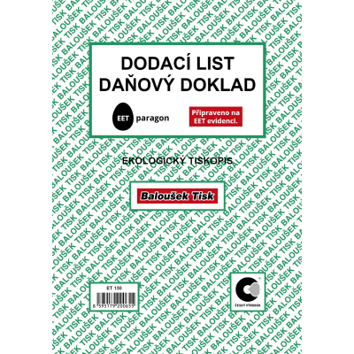 Dodací list - daňový doklad A5 (ET 130)