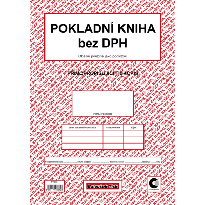 Pokladní kniha bez DPH