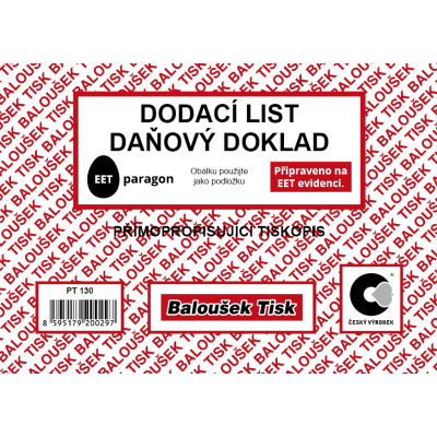 Dodací list - daňový doklad A6 (PT 130)