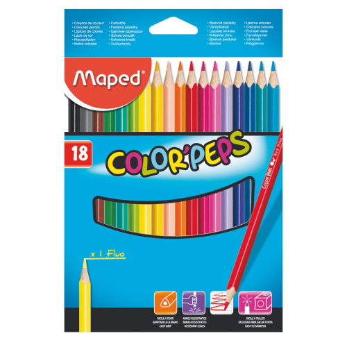 Pastelky Maped Color’Peps - 18 barev