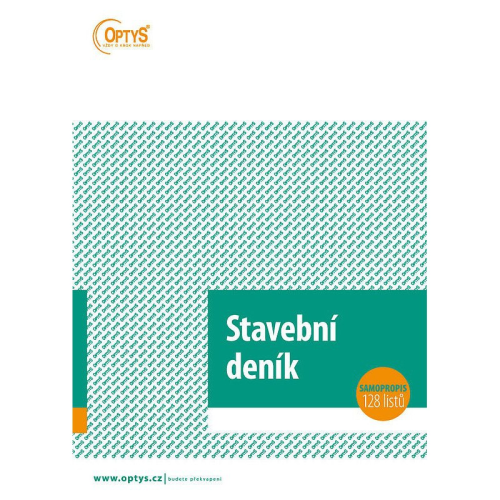 Stavební deník A4, samopropisovací, číslovaný, 128 listů