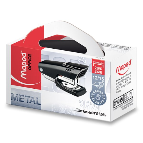 Sešívačka Maped Office Essentials Metal mini 24/6 - na 12 nebo 15 listů